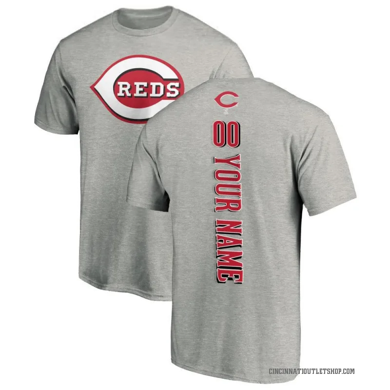 Custom Men's Ash Cincinnati Reds Backer T-Shirt -