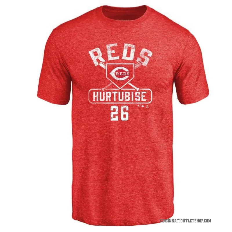 Jacob Hurtubise Men's Red Cincinnati Reds Base Runner T-Shirt -