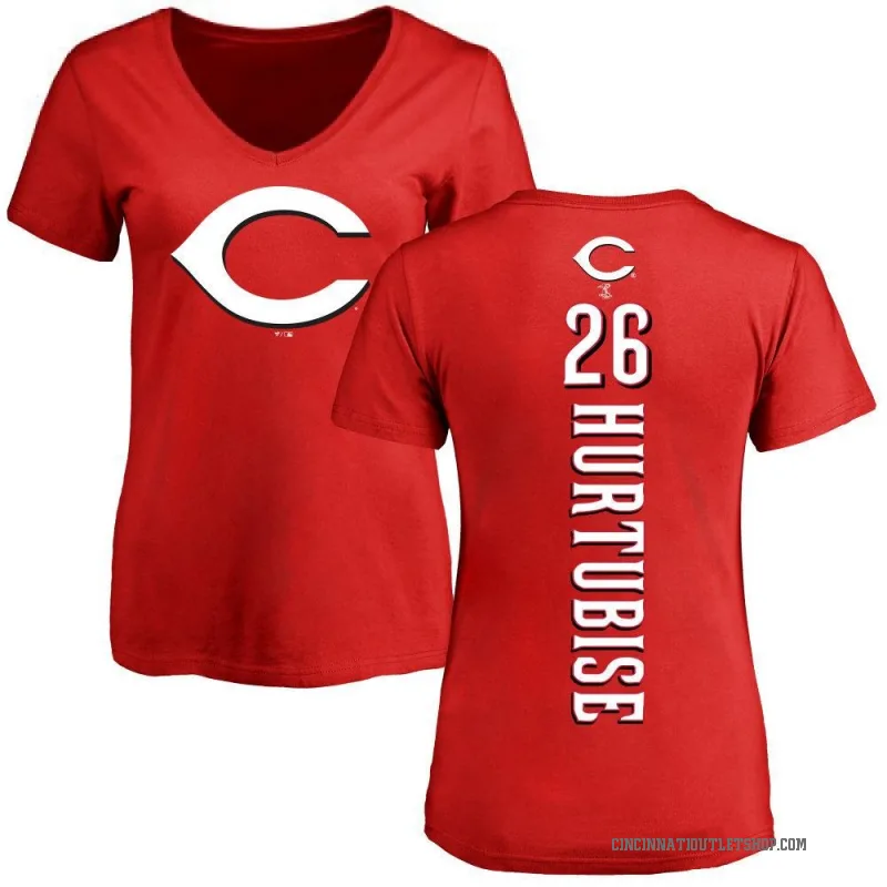 Jacob Hurtubise Women's Red Cincinnati Reds Backer Slim Fit T-Shirt -