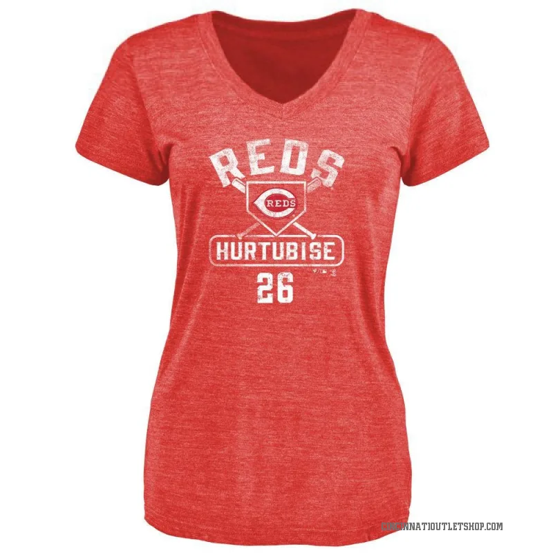Jacob Hurtubise Women's Red Cincinnati Reds Base Runner T-Shirt -