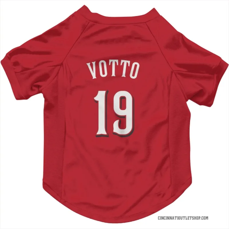 Joey Votto  Scarlet Cincinnati Reds  Cat & Dog Pet Jersey