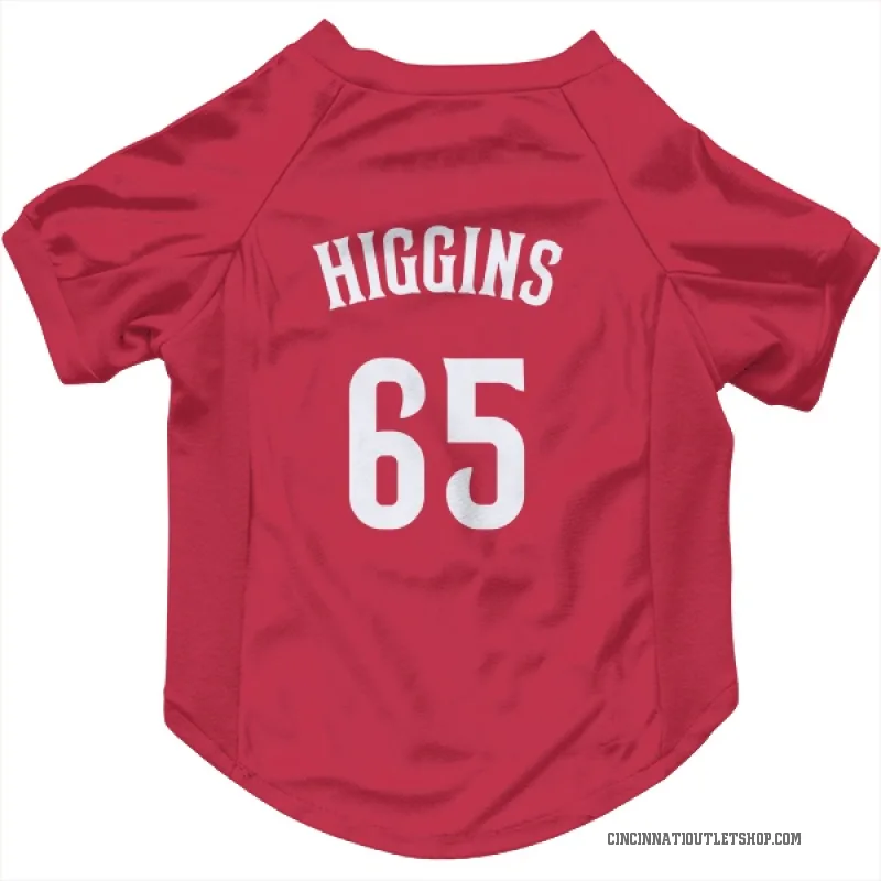 P.J. Higgins  Red Cincinnati Reds  Cat & Dog Pet Jersey