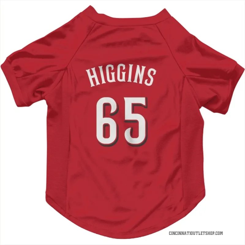 P.J. Higgins  Scarlet Cincinnati Reds  Cat & Dog Pet Jersey