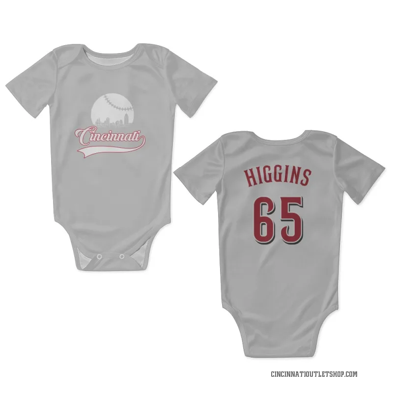 P.J. Higgins  White Cincinnati Reds  Newborn & Infant Bodysuit