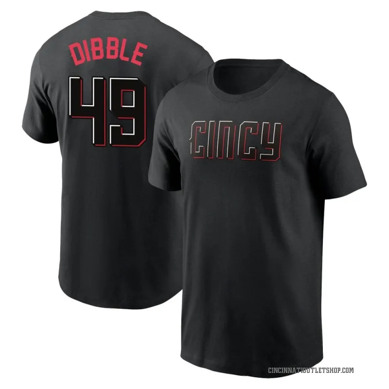 Rob Dibble Men's Black Cincinnati Reds 2023 City Connect T-Shirt